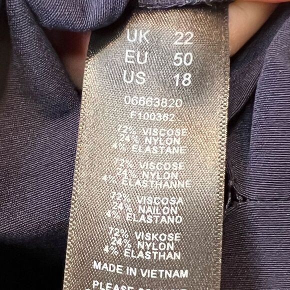 ASOS Stretchy pencil skirt 🖤 navy blue 🖤 size 18 - Picture 6 of 7